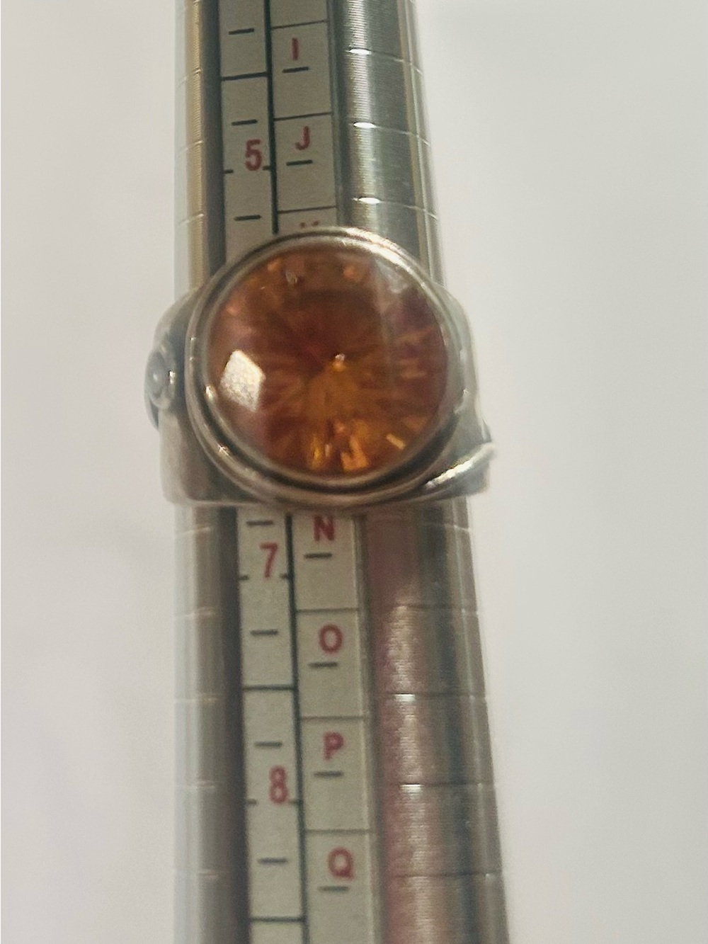 Sterling Silver Orange Topaz Ring